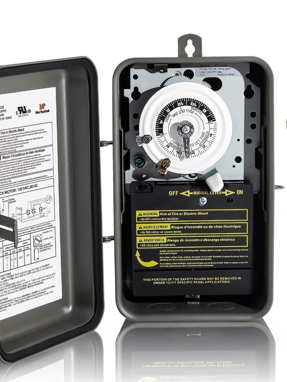 Nurfosttek T101R 24-Hour Mechanical Timer Switch